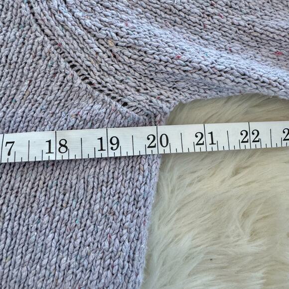 Paige Lavender Joyce Button Up Cardigan Linen Silk Large Puff Long Sleeve - Picture 10 of 13